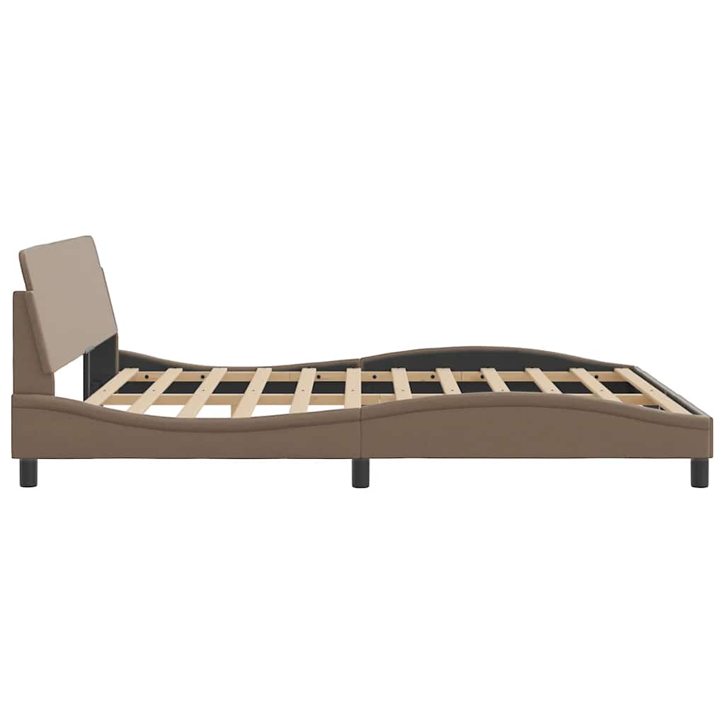 sengeramme Dover 180x200 cm kunstlæder cappuccinofarvet