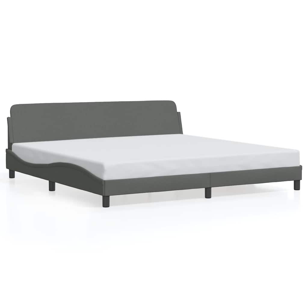 sengeramme Dover 200x200 cm stof mørkegrå