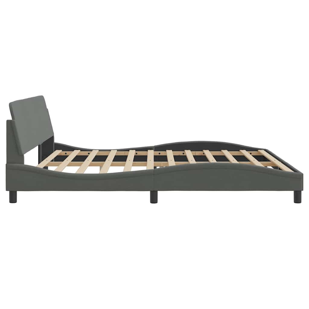 sengeramme Dover 200x200 cm stof mørkegrå