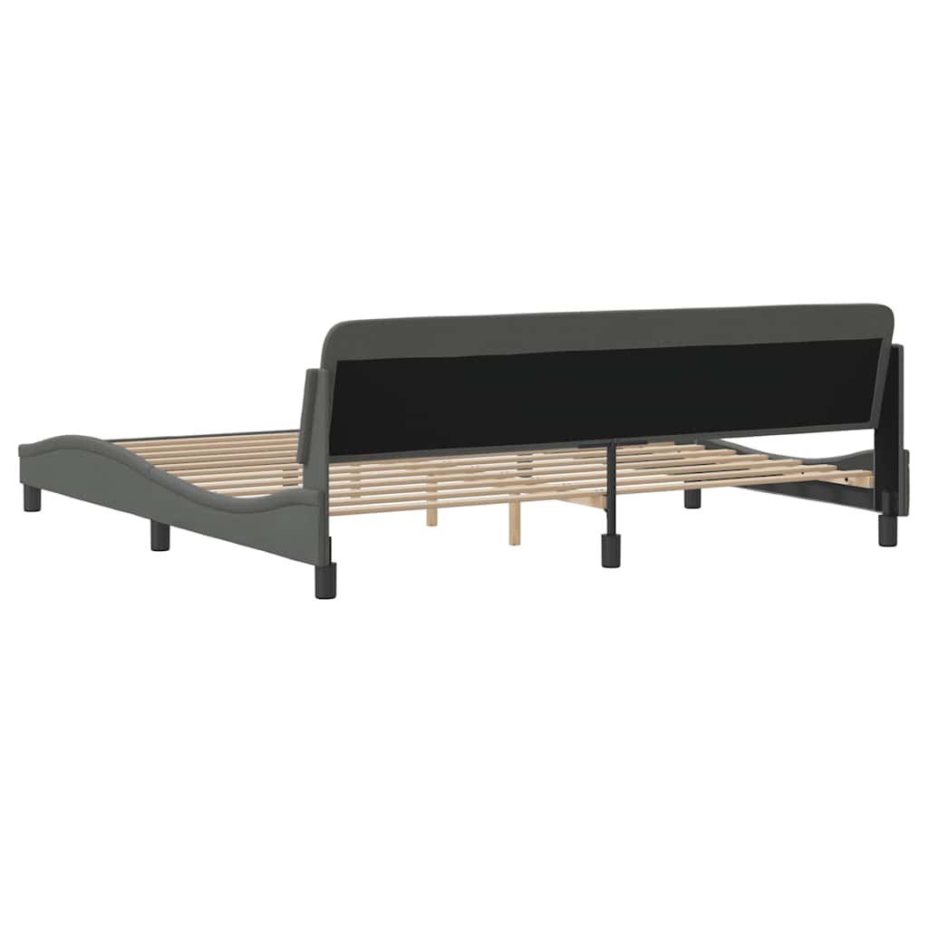 sengeramme Dover 200x200 cm stof mørkegrå