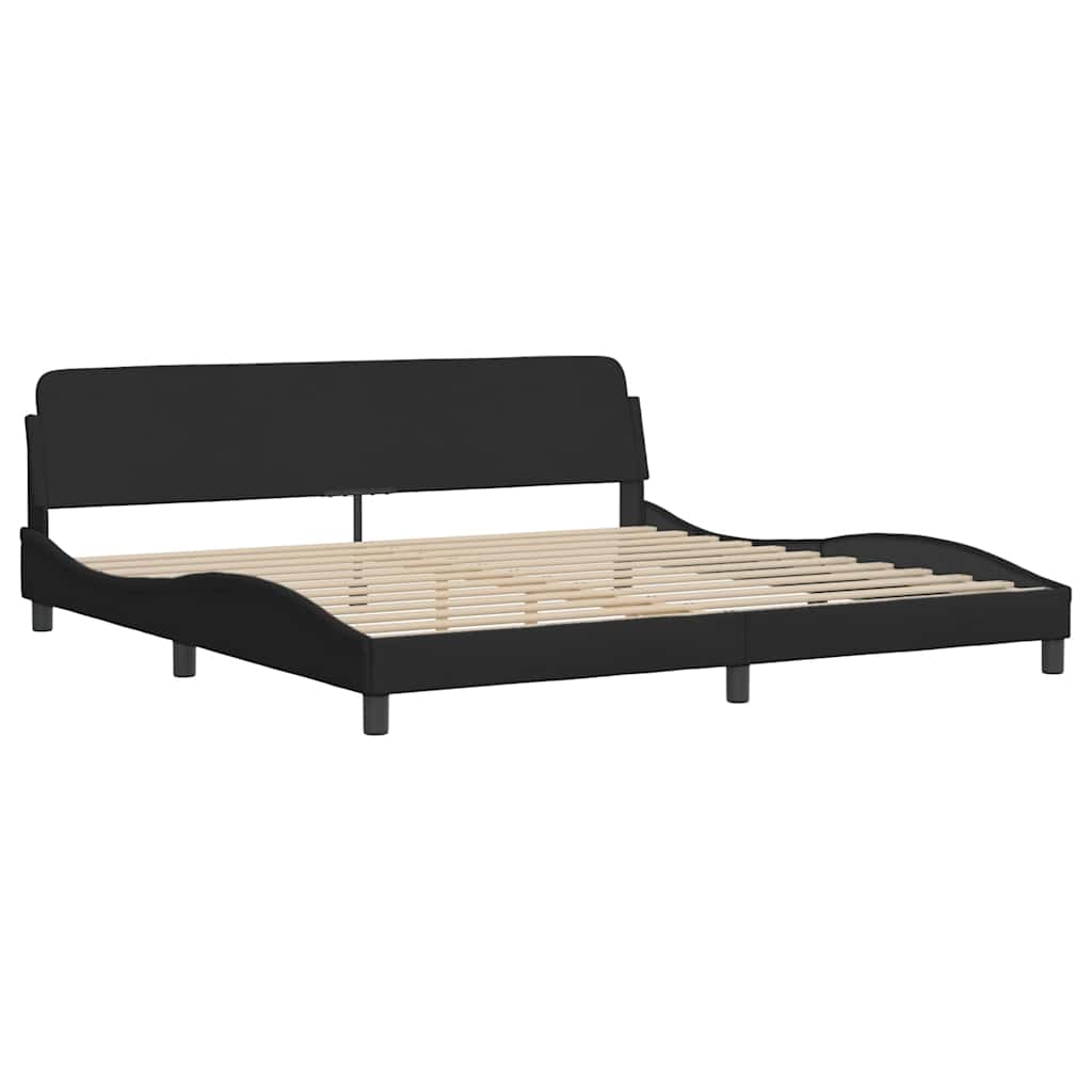 sengeramme Dover 200x200 cm stof sort