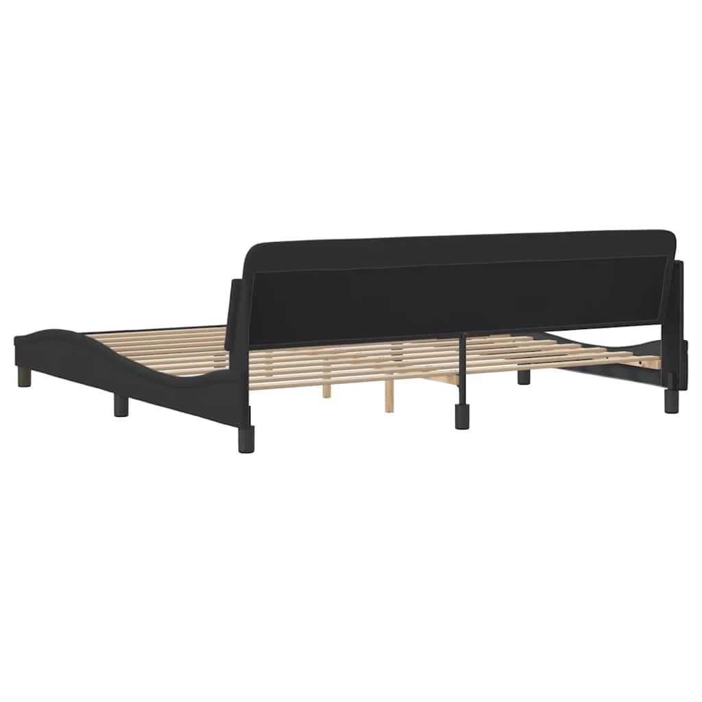 sengeramme Dover 200x200 cm stof sort