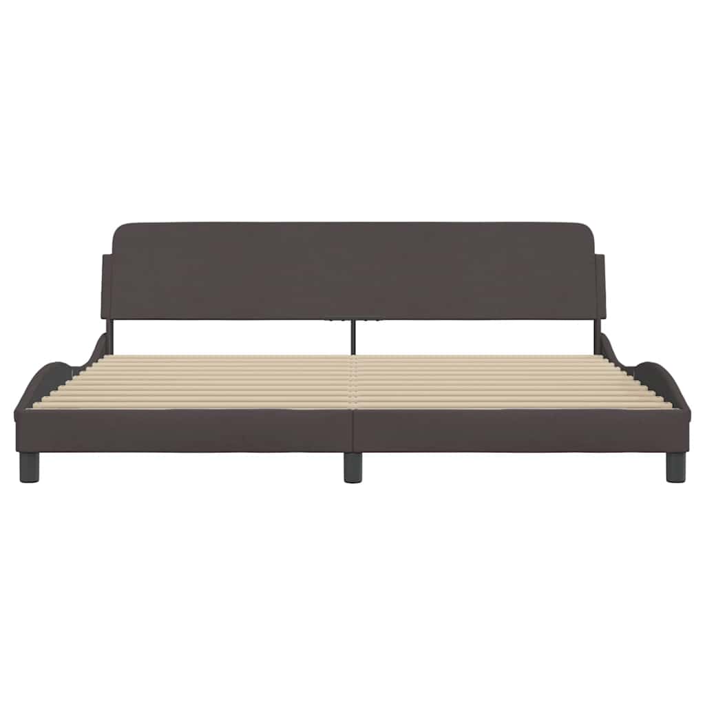 sengeramme Dover 200x200 cm stof mørkebrun