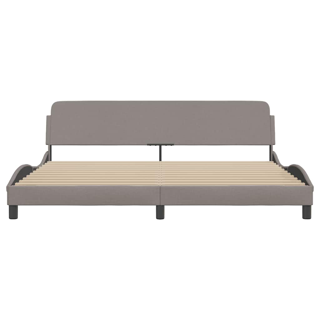 sengeramme Dover 200x200 cm stof gråbrun