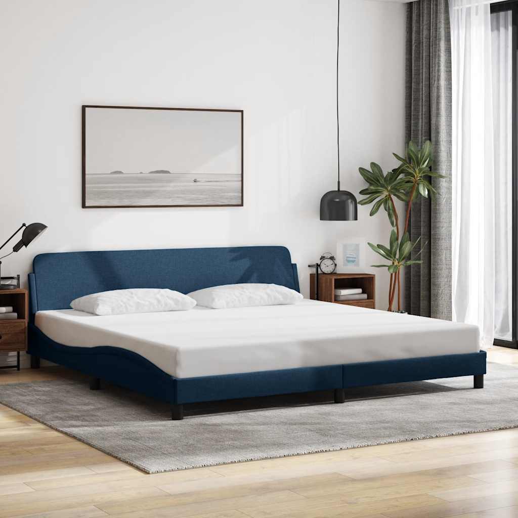 sengeramme Dover 200x200 cm stof blå