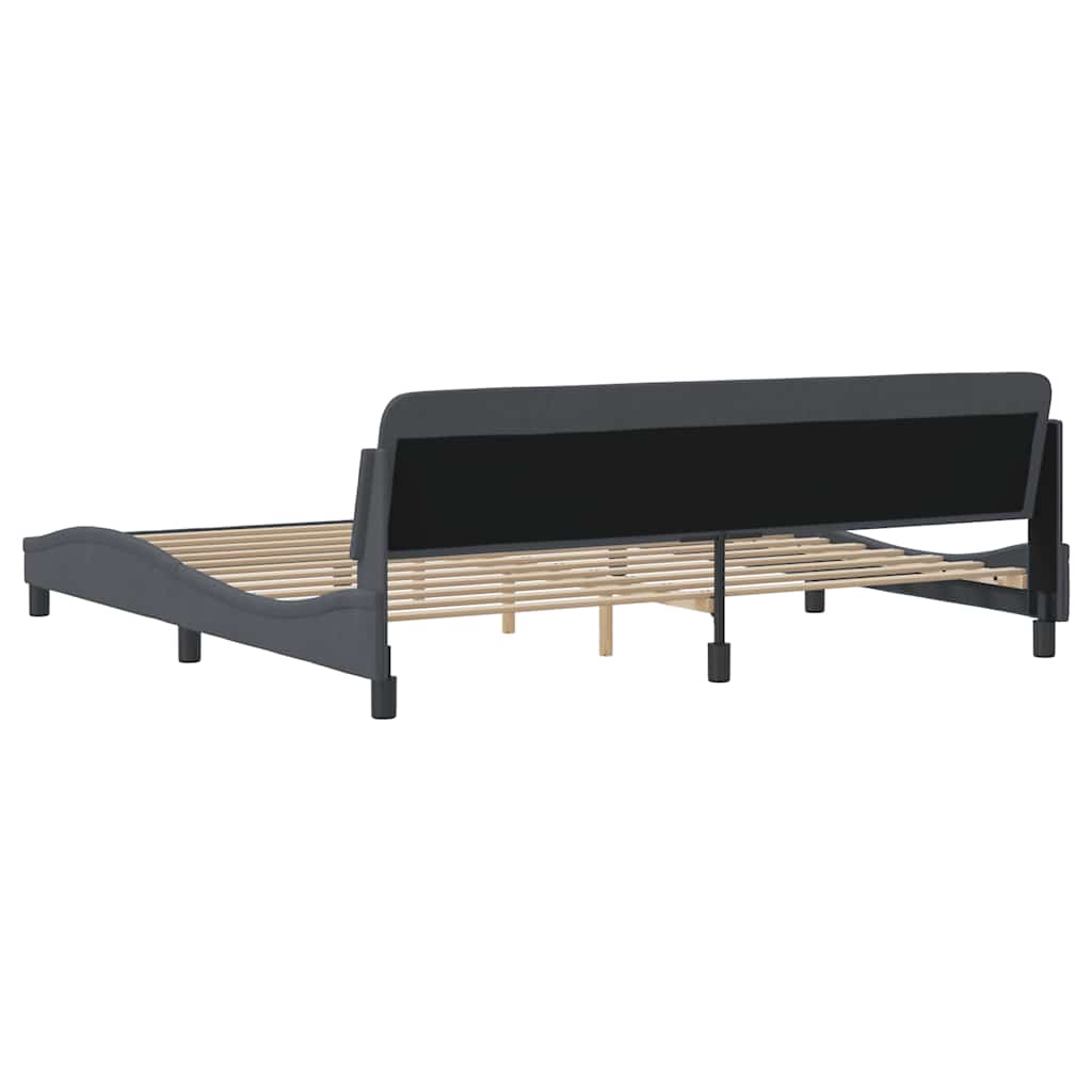 sengeramme Dover Mørkegrå 200x200 cm Fløjl