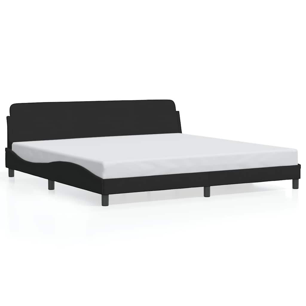 sengeramme Dover Sort 200x200 cm Fløjl