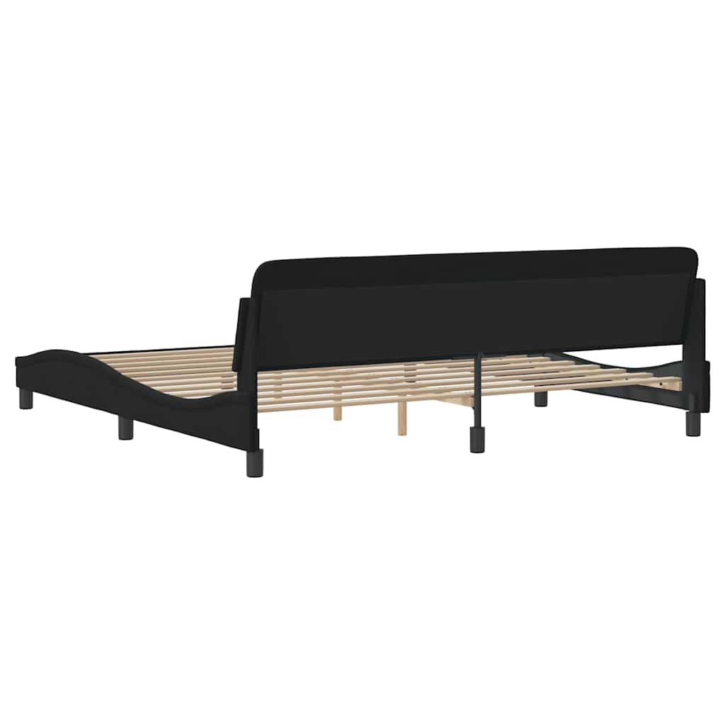 sengeramme Dover Sort 200x200 cm Fløjl