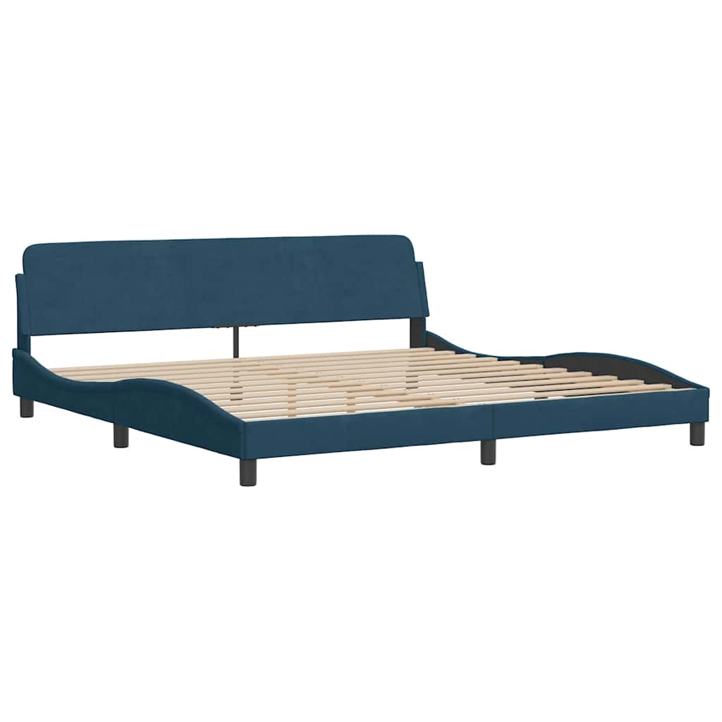 sengeramme Dover 200x200 cm velour blå