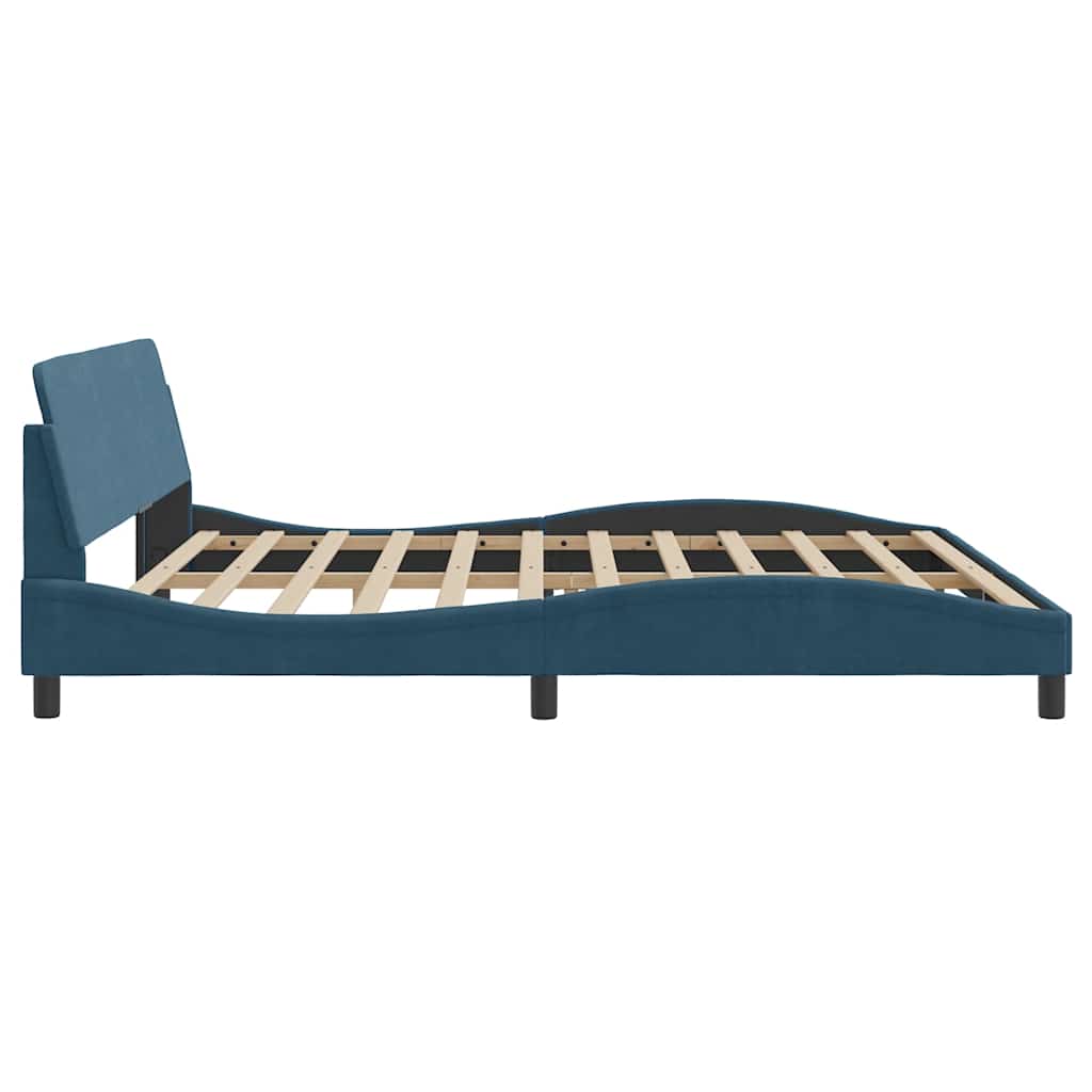 sengeramme Dover 200x200 cm velour blå