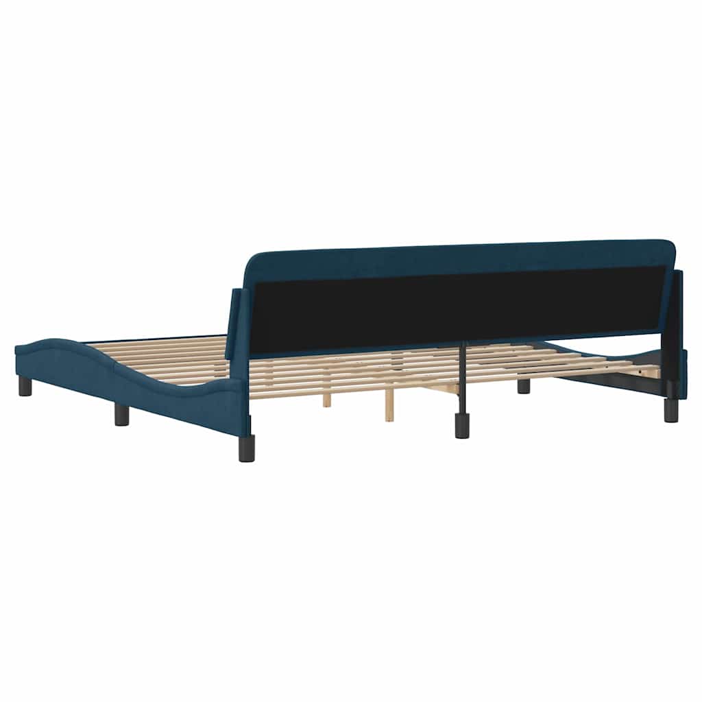 sengeramme Dover 200x200 cm velour blå