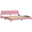 sengeramme Dover 200x200 cm fløjl pink
