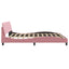 sengeramme Dover 200x200 cm fløjl pink