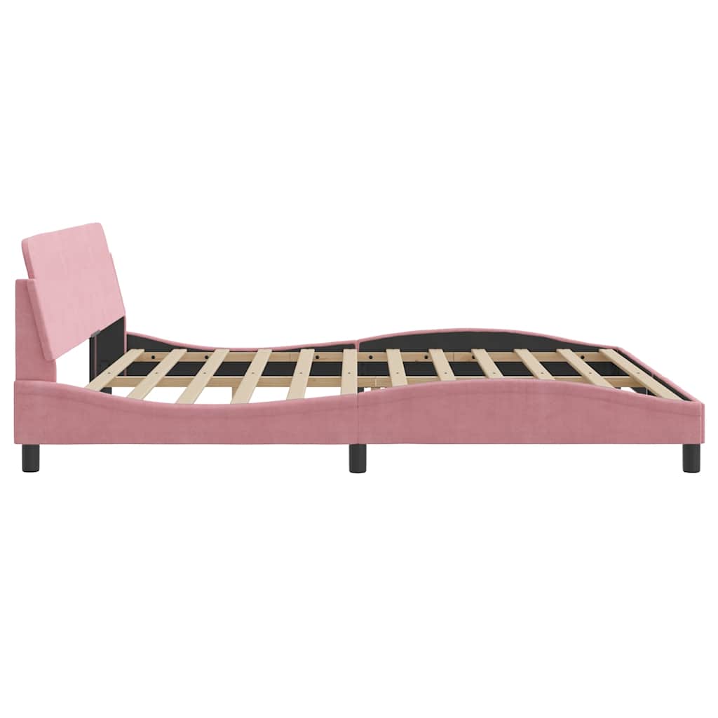 sengeramme Dover 200x200 cm fløjl pink
