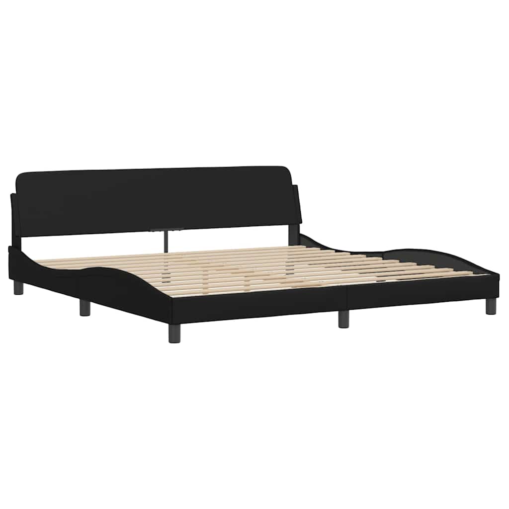 sengeramme Dover 200x200 cm kunstlæder sort