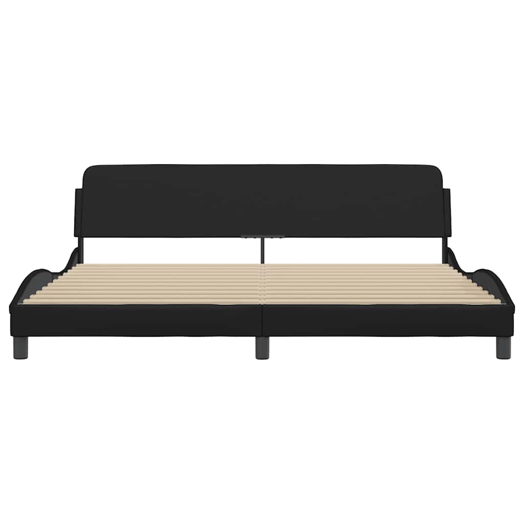 sengeramme Dover 200x200 cm kunstlæder sort