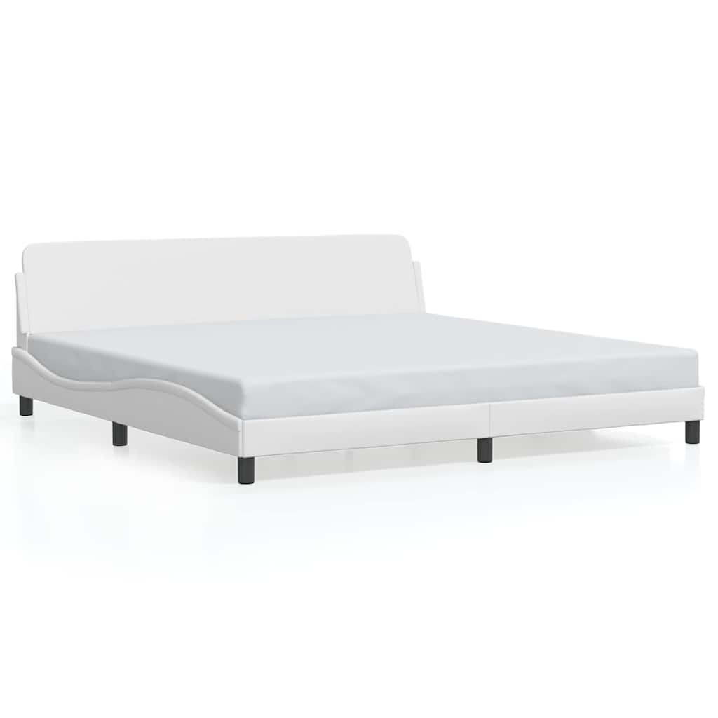 sengeramme Dover 200x200 cm kunstlæder hvid