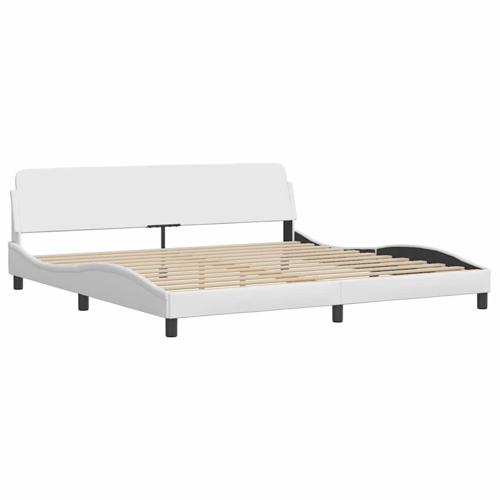 sengeramme Dover 200x200 cm kunstlæder hvid