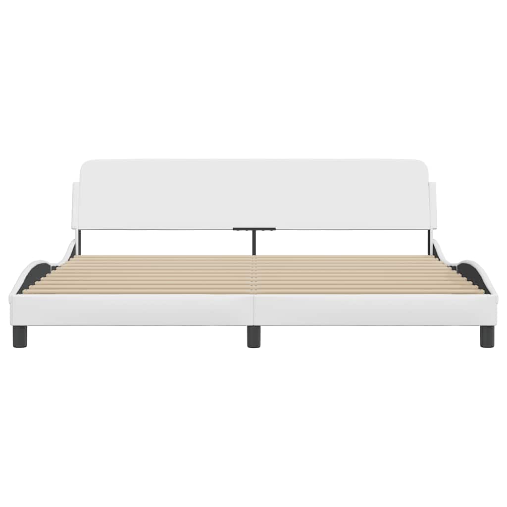 sengeramme Dover 200x200 cm kunstlæder hvid