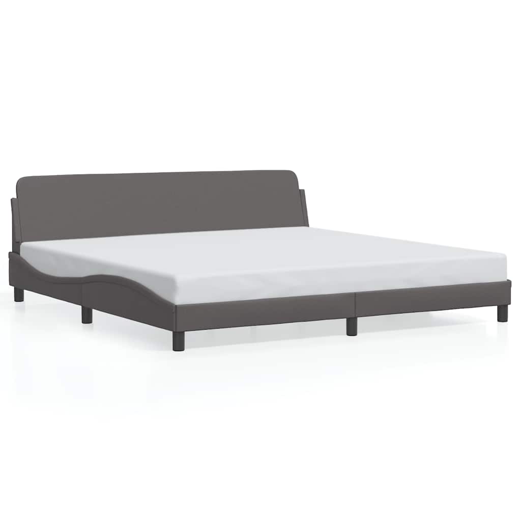 sengeramme Dover 200x200 cm kunstlæder grå