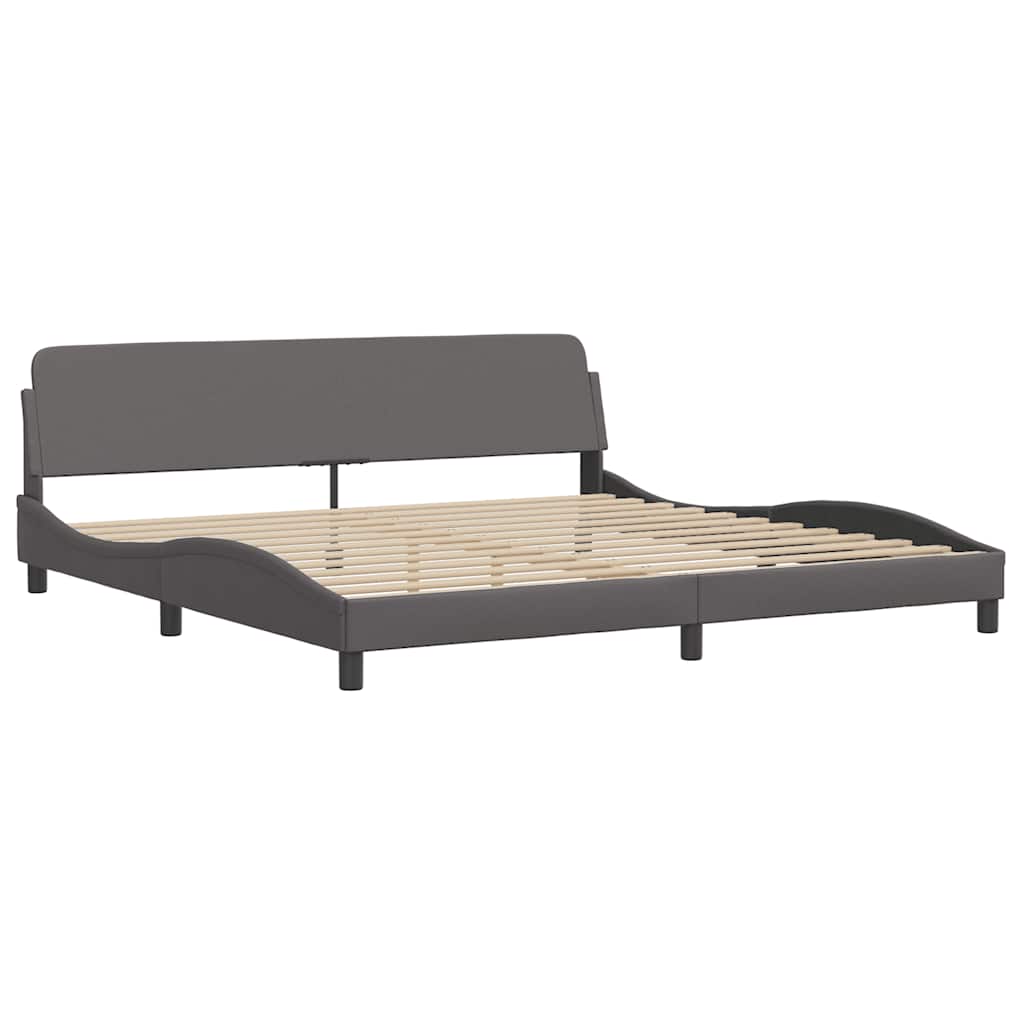 sengeramme Dover 200x200 cm kunstlæder grå