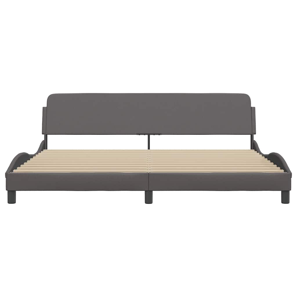 sengeramme Dover 200x200 cm kunstlæder grå