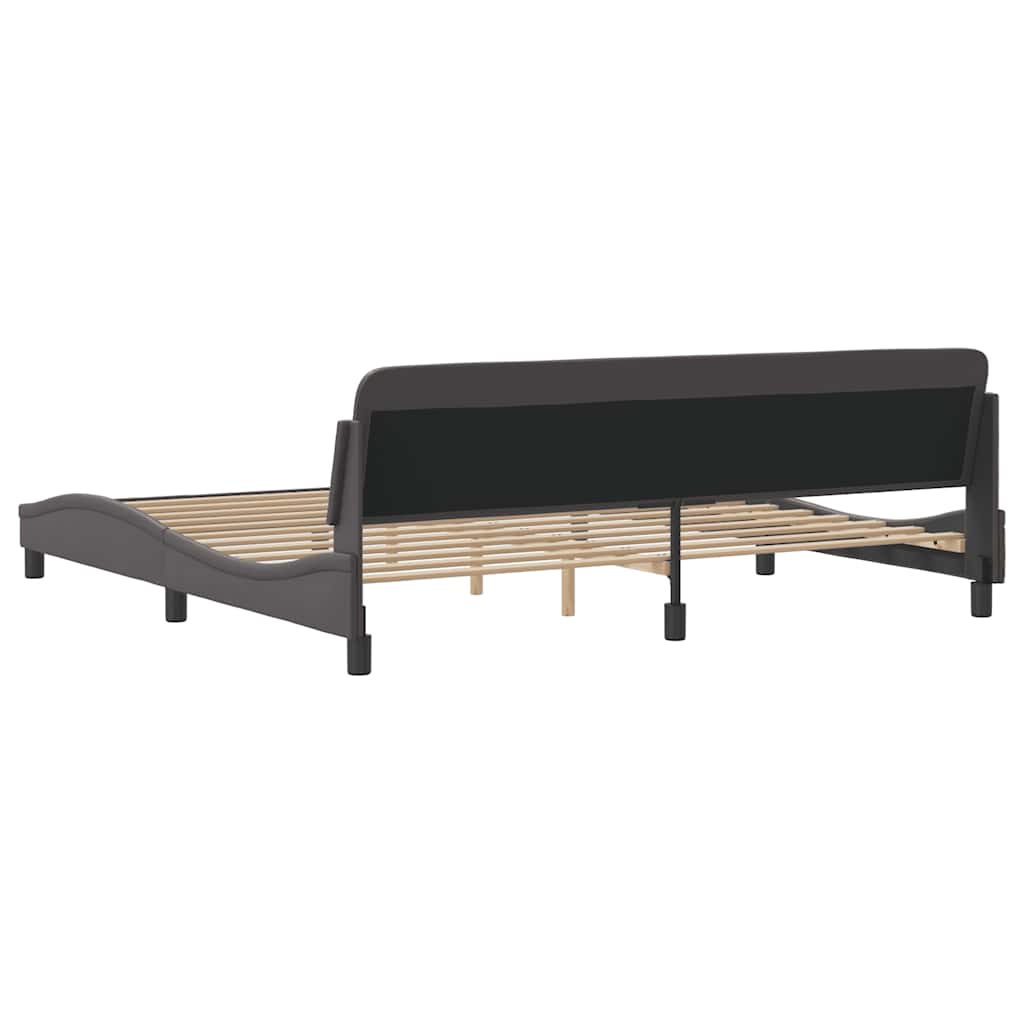 sengeramme Dover 200x200 cm kunstlæder grå