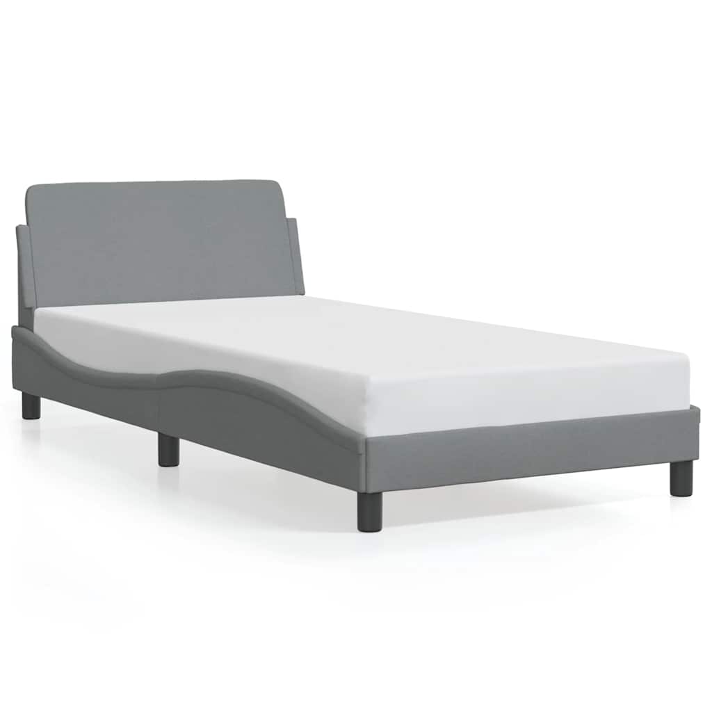 sengeramme Dover 100x190 cm stof lysegrå