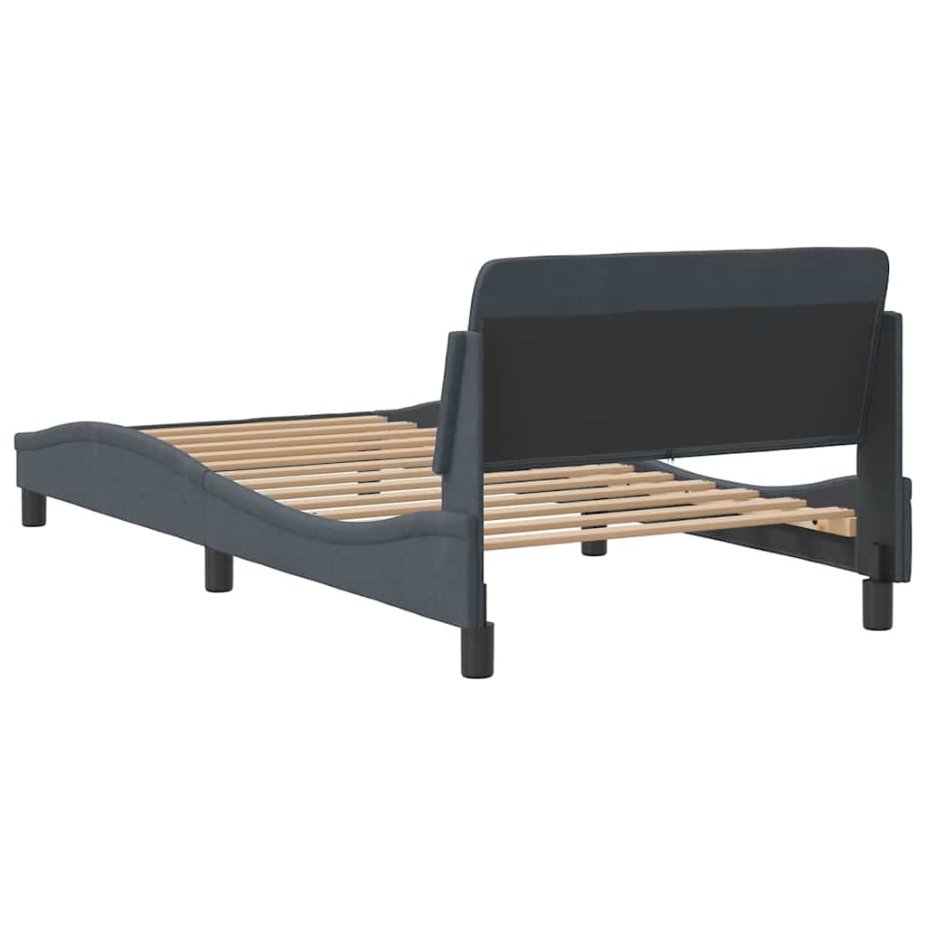 sengeramme Dover 100x190 cm velour mørkegrå