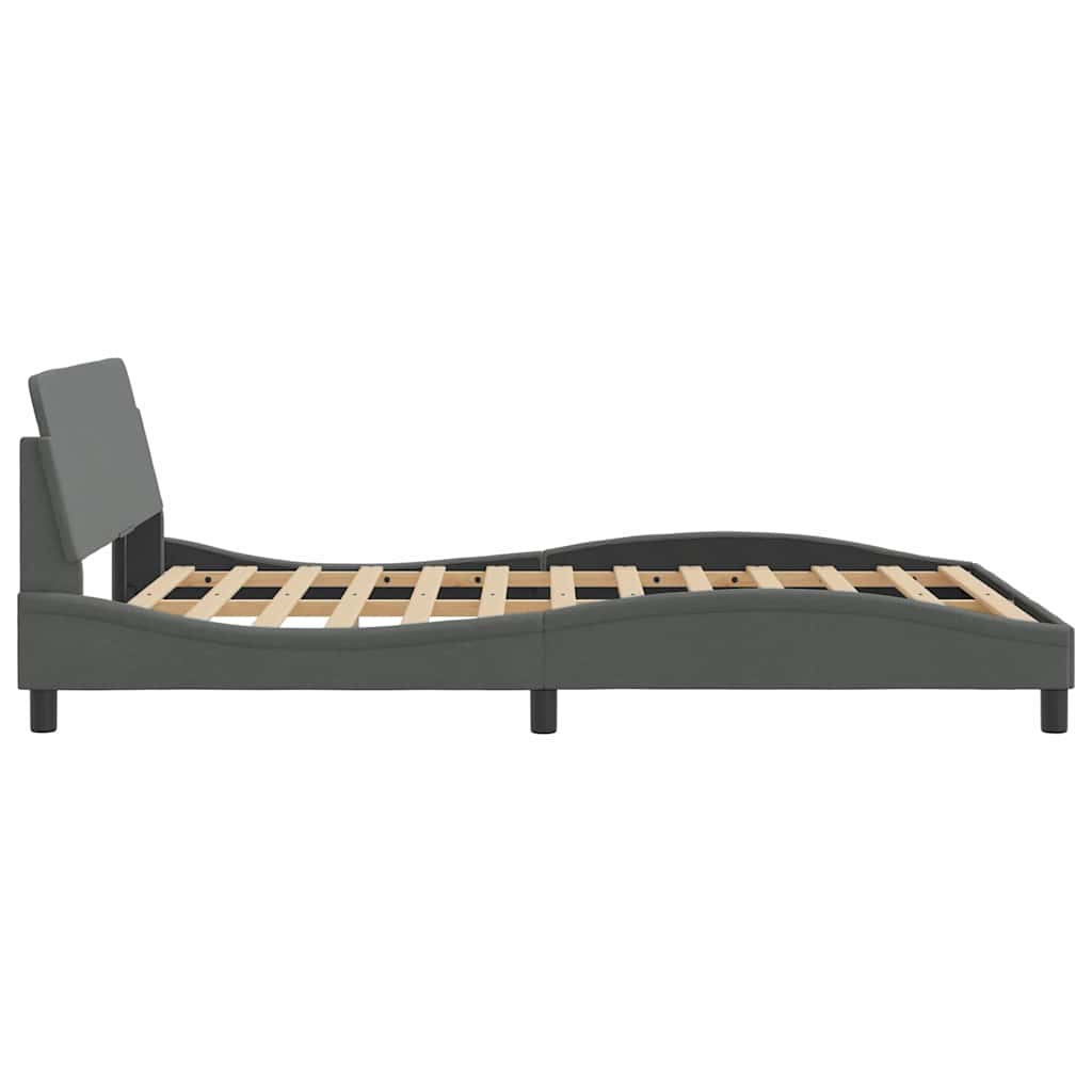 sengeramme Dover 137x190 cm stof mørkegrå