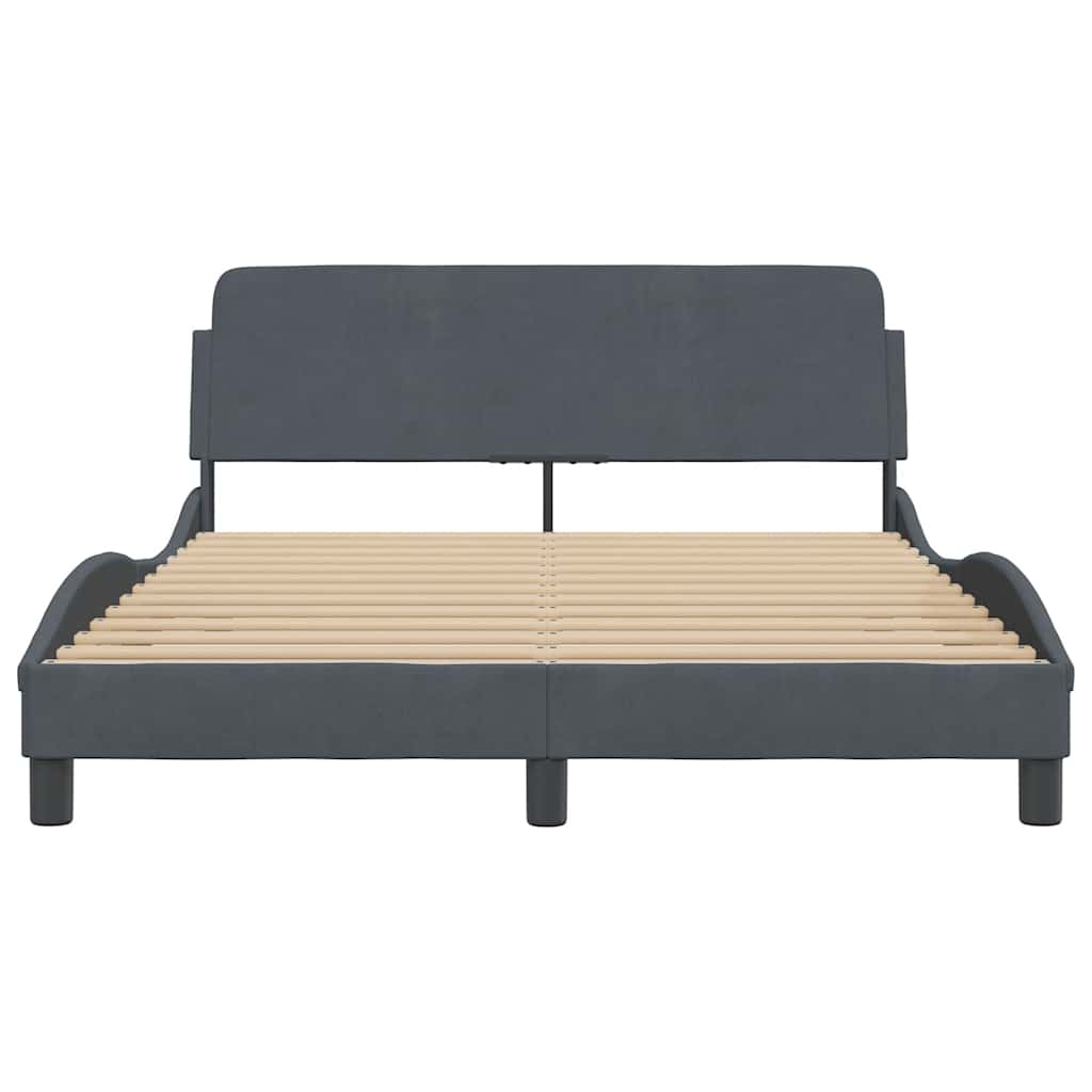 sengeramme Dover 137x190 cm velour mørkegrå
