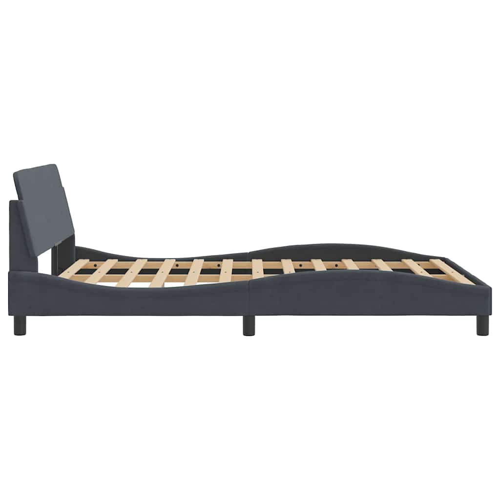 sengeramme Dover 137x190 cm velour mørkegrå