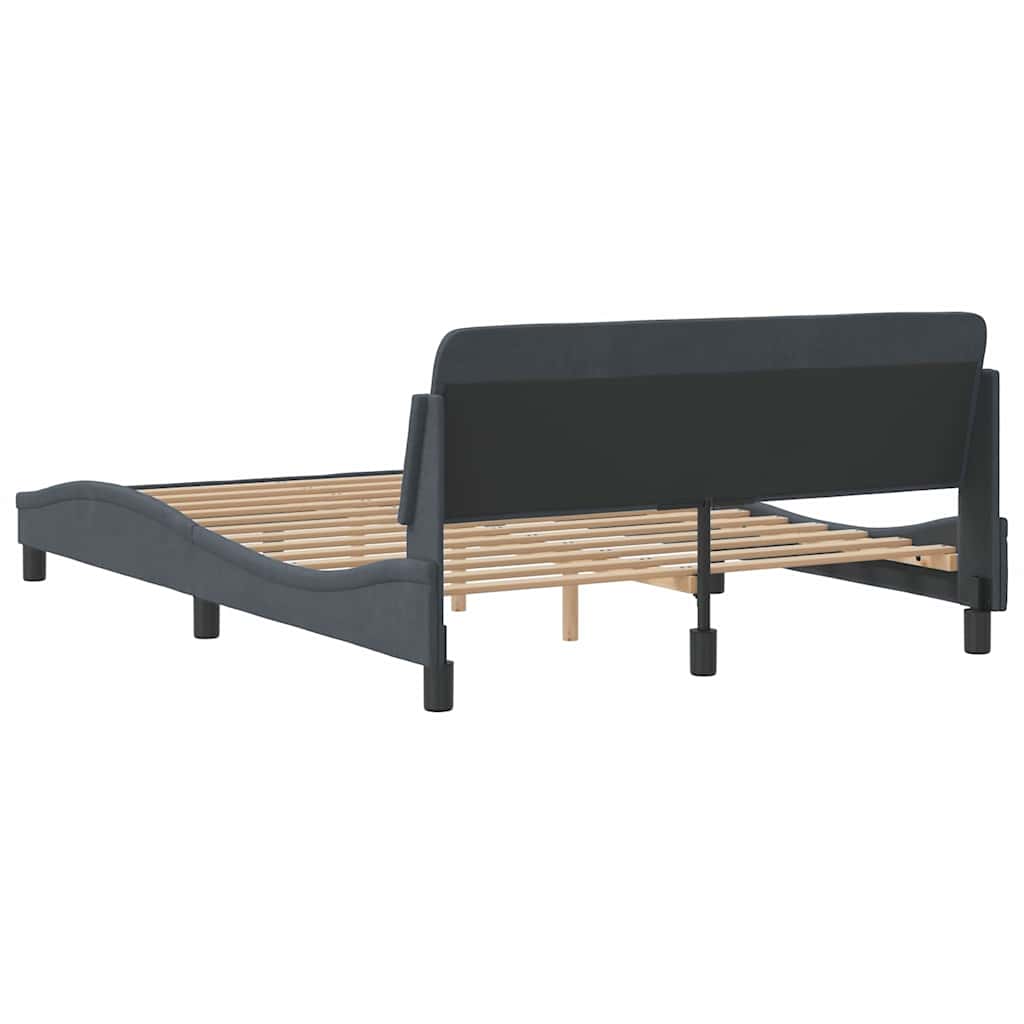 sengeramme Dover 137x190 cm velour mørkegrå