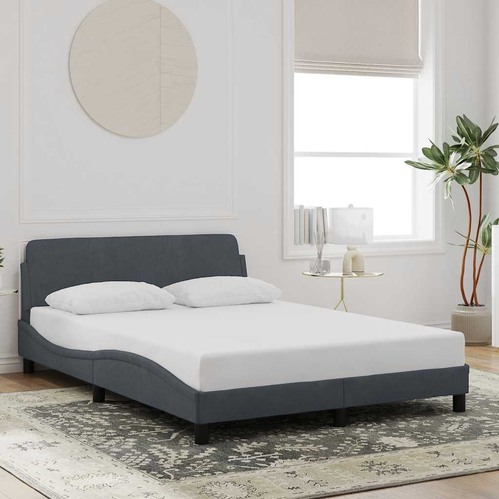 sengeramme Dover 137x190 cm velour mørkegrå
