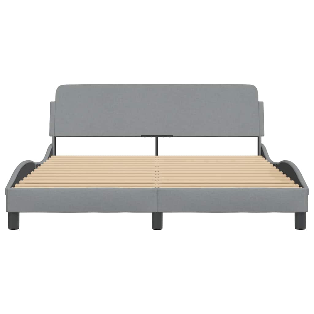 sengeramme Dover 152x203 cm stof lysegrå