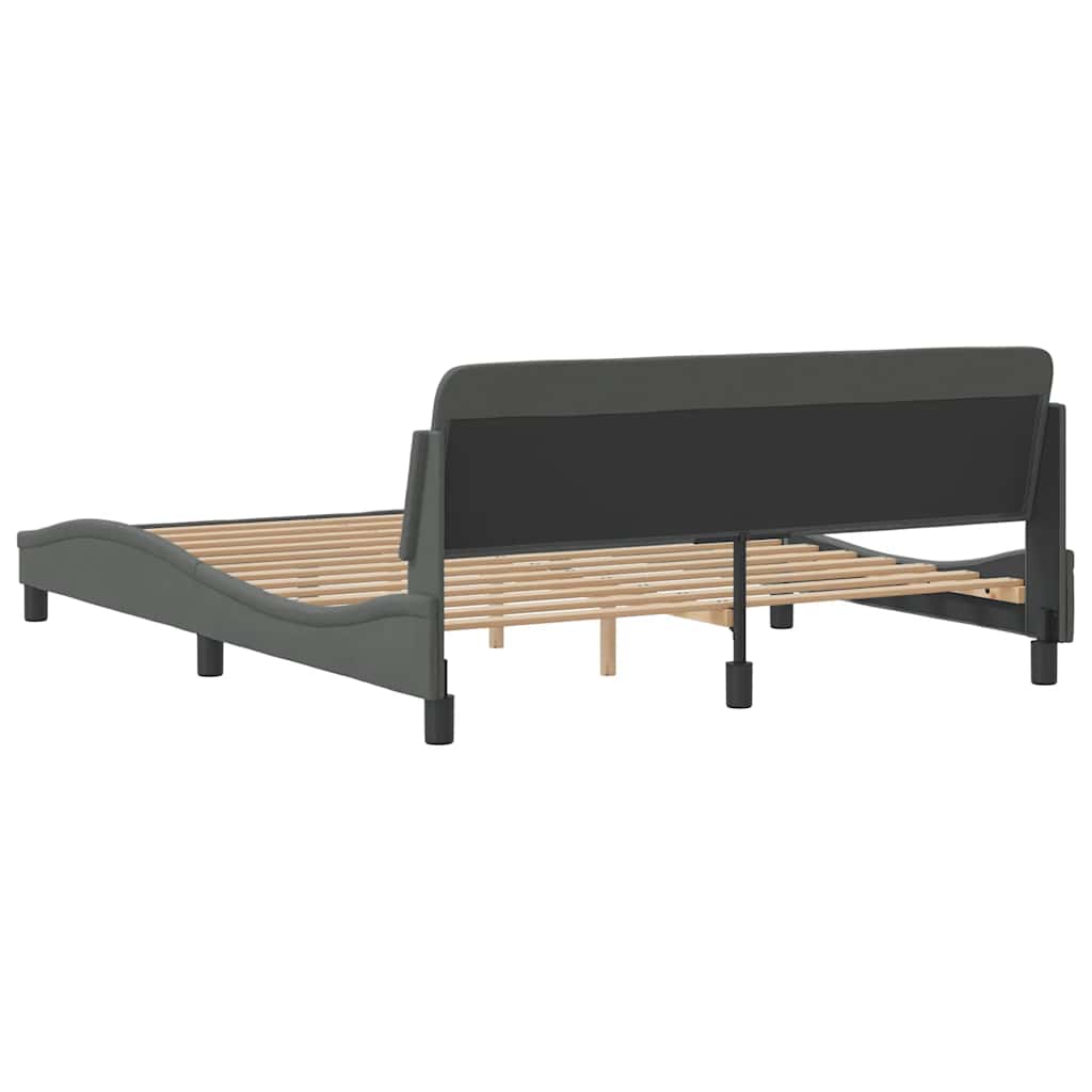 sengeramme Dover 152x203 cm stof mørkegrå
