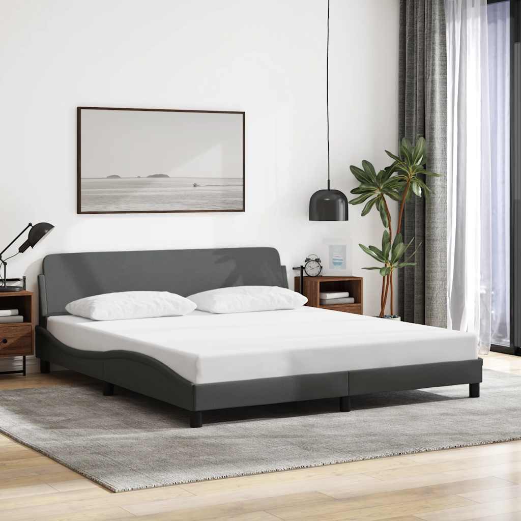 sengeramme Dover 152x203 cm stof mørkegrå
