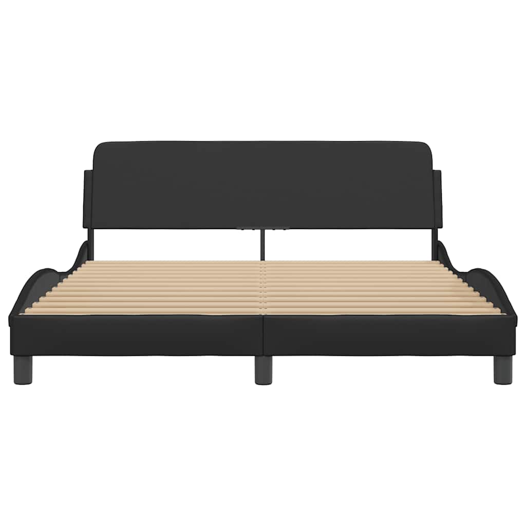 sengeramme Dover 152x203 cm kunstlæder sort