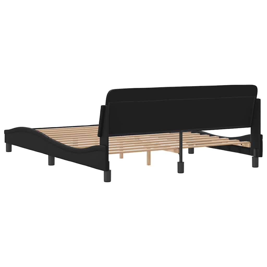 sengeramme Dover 152x203 cm kunstlæder sort