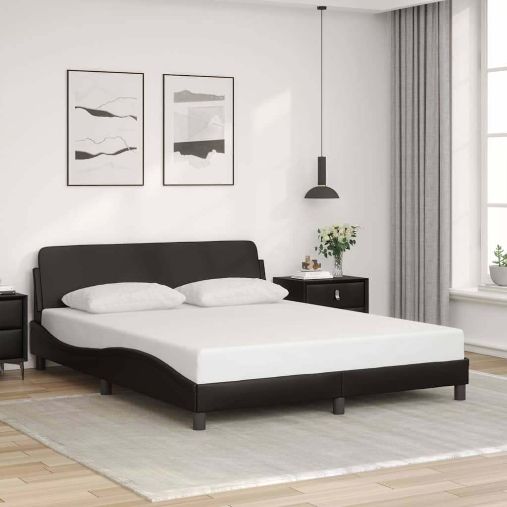 sengeramme Dover 152x203 cm kunstlæder sort