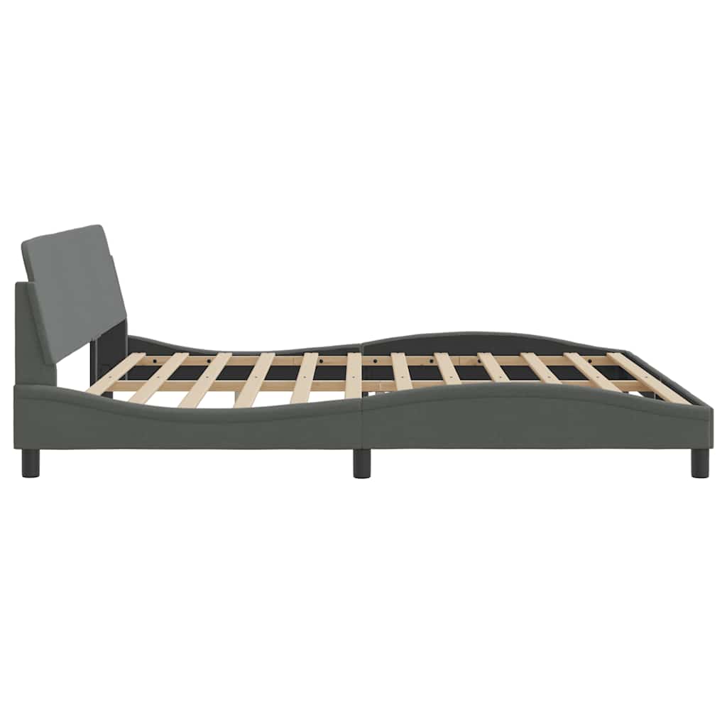 sengeramme Dover 193x203 cm stof mørkegrå
