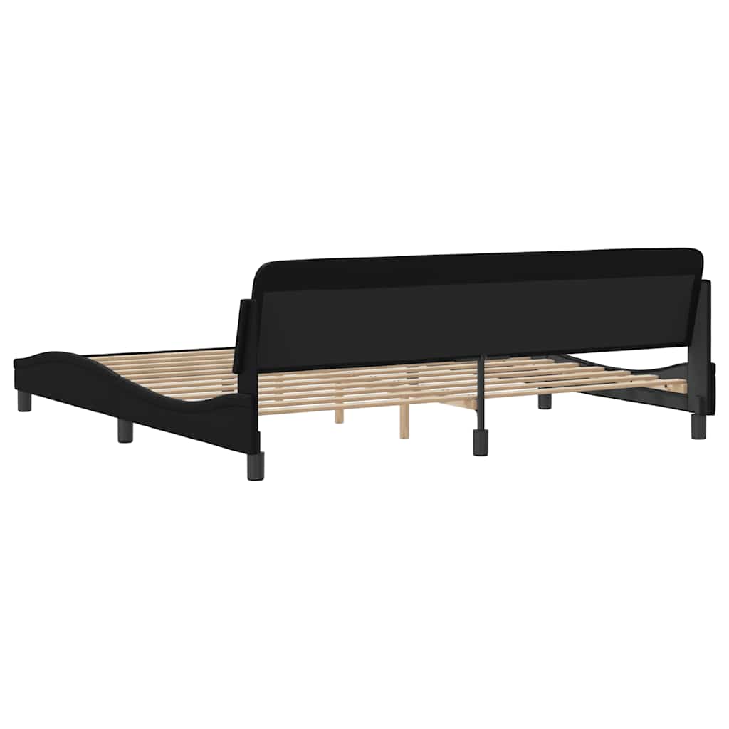 sengeramme Dover 193x203 cm velour sort