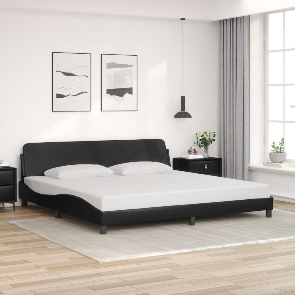 sengeramme Dover 193x203 cm velour sort