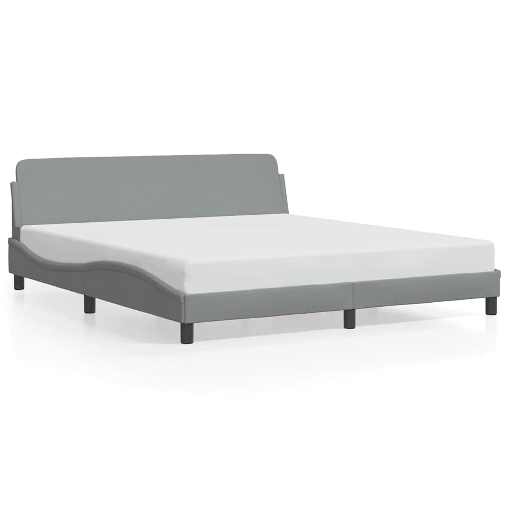 sengeramme Dover 183x213 cm stof lysegrå