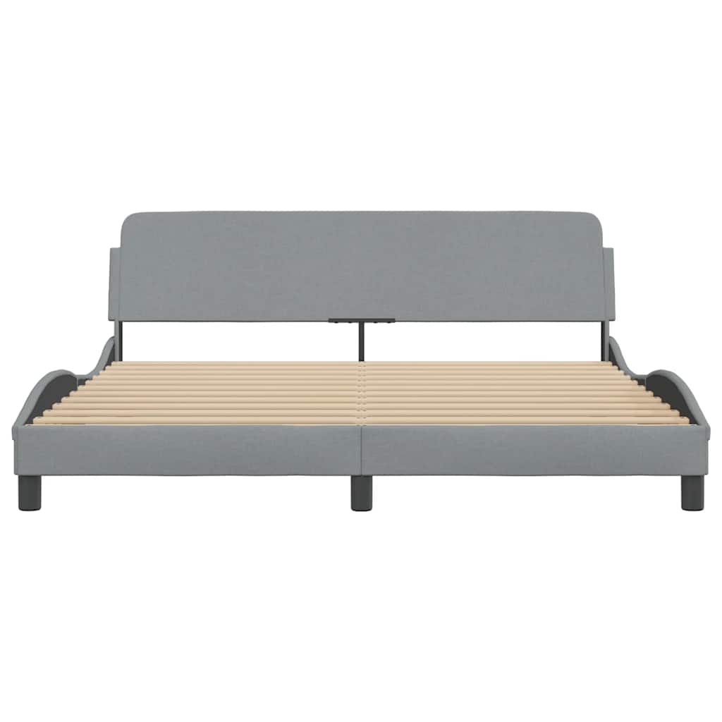 sengeramme Dover 183x213 cm stof lysegrå