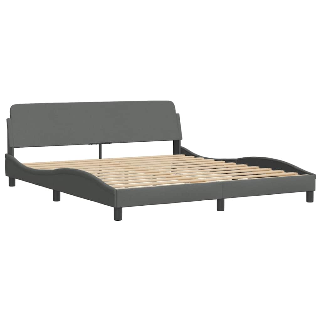 sengeramme Dover 183x213 cm stof mørkegrå