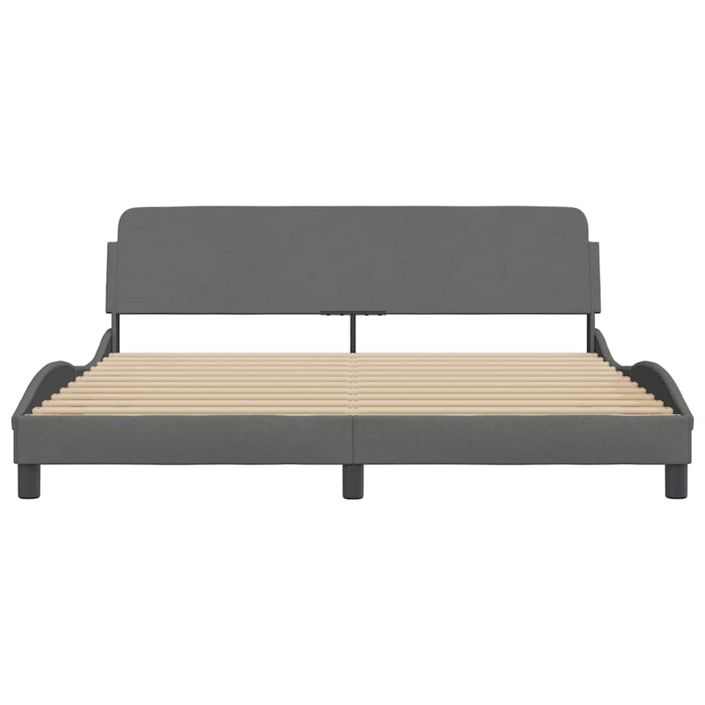 sengeramme Dover 183x213 cm stof mørkegrå
