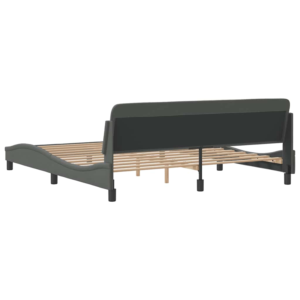 sengeramme Dover 183x213 cm stof mørkegrå