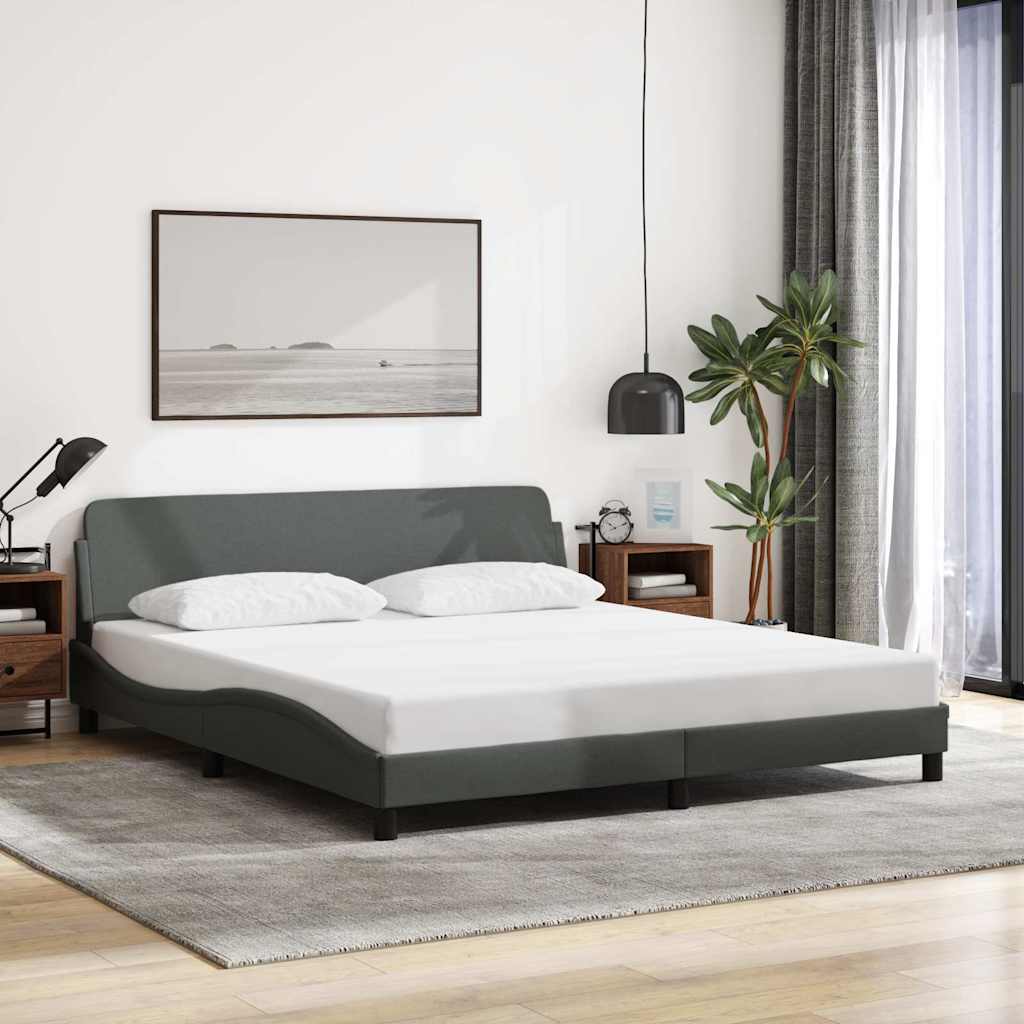 sengeramme Dover 183x213 cm stof mørkegrå