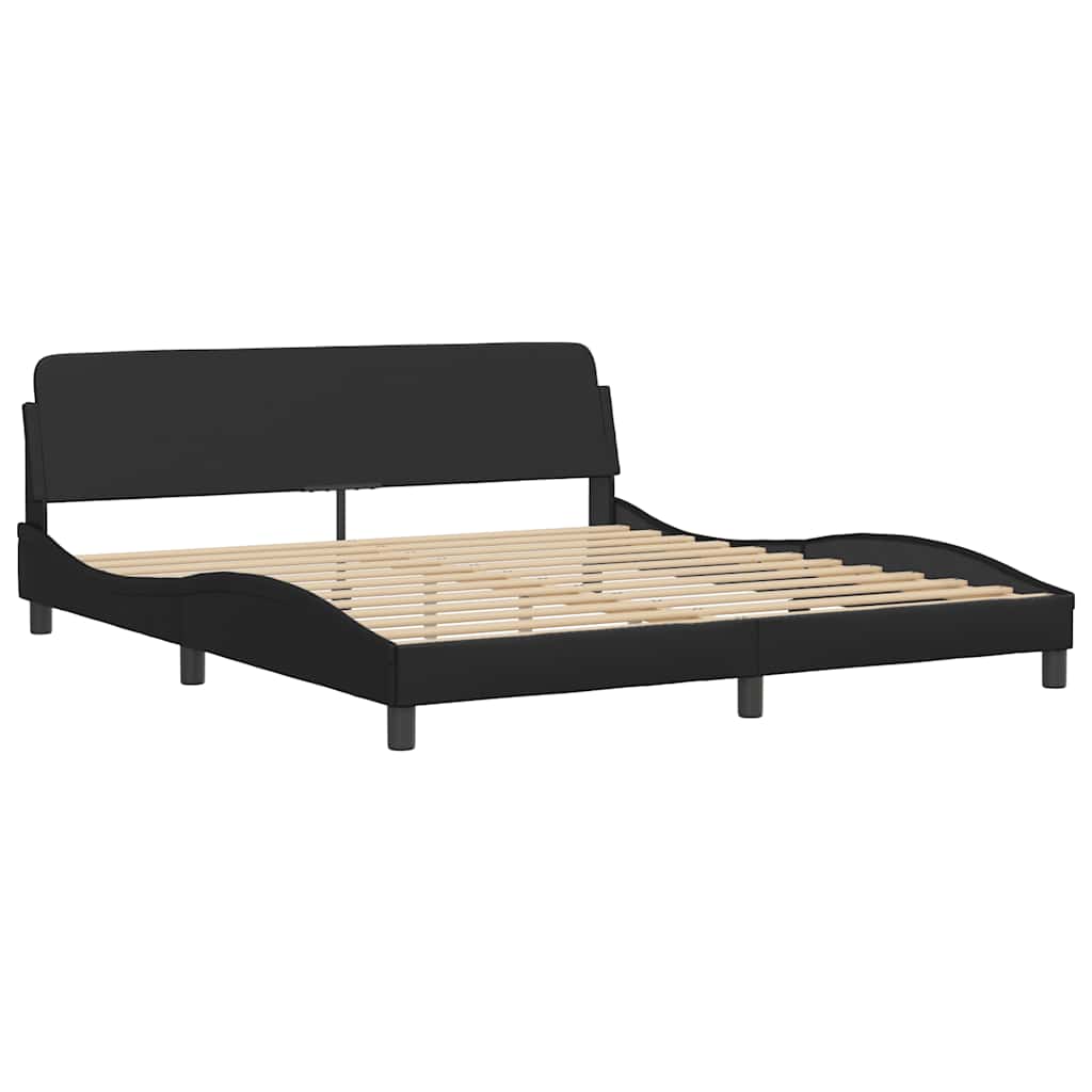 sengeramme Dover 152x203 cm kunstlæder sort